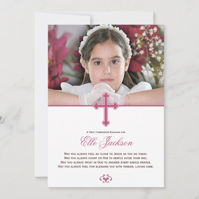 Carte Garde photo de la première communion de la Croix-S (Devant)