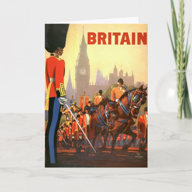 Carte Garde royale britannique du roi vintage Grande-Bre (Devant)