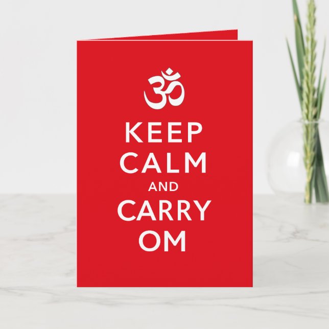 Carte Garder le calme et porter Om Motivational Annivers (Devant)