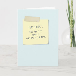 Carte Garder simple un an anniversaire