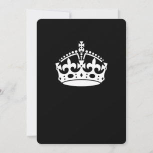 Carte Gardez la couronne au calme sur le noir