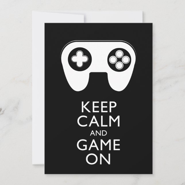 Carte GARDEZ LE CALME ET LE JEU EN MARCHE - Pavé de jeu (Devant)