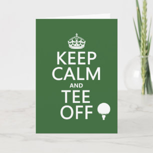 Carte Gardez le calme et le tee off - Les cadeaux de gol