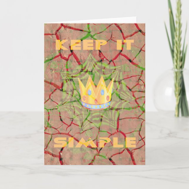 Carte Gardez-le simple : Cracked Earth Royal Clarity Art (Devant)