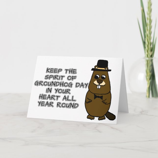 Carte Gardez l'esprit de la Journée de la Marmotte dans  (Devant)