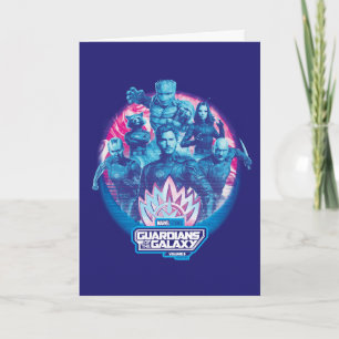 Carte Gardiens de la Galaxie Équipe Graphique Vaporwave