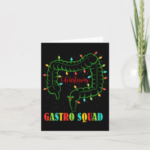 Carte Gastro Nurse Squad Amusants lumières de Noël Gastr