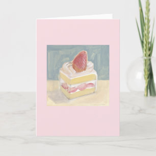 Carte Gâteau à la fraise
