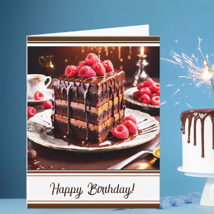 Carte Gâteau au caramel épique anniversaire