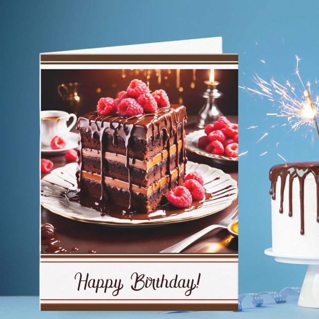 Carte Gâteau au caramel épique anniversaire (Surprise your loved one with a card that's not just sweet but also deliciously tempting.)