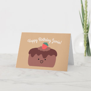 Carte Gâteau au chocolat   Joyeux voeux d'anniversaire p