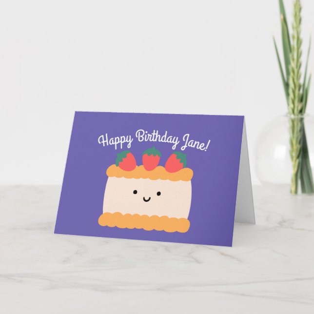 Carte Gâteau aux éponges | Joyeux voeux d'anniversaire p (Devant)