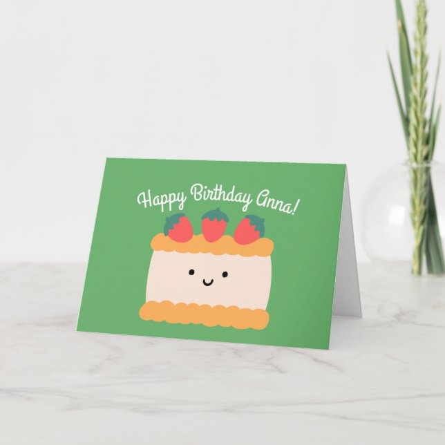 Carte Gâteau aux éponges | Joyeux voeux d'anniversaire p (Devant)