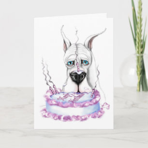 Carte Gâteau blanc d'anniversaire de Grande Danse