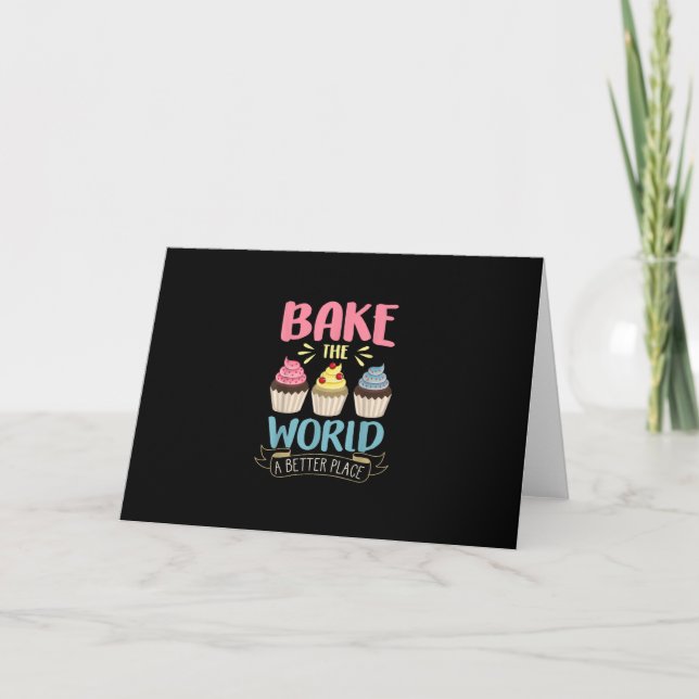 Carte Gâteau Cupcake Meilleur Monde (Devant)