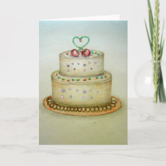 Carte Gâteau d'anniversaire