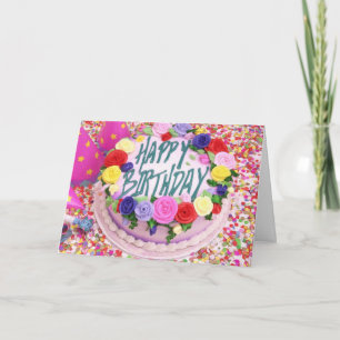 Carte Gâteau d'anniversaire