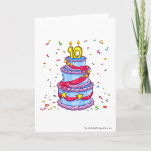 Carte Gâteau d'anniversaire