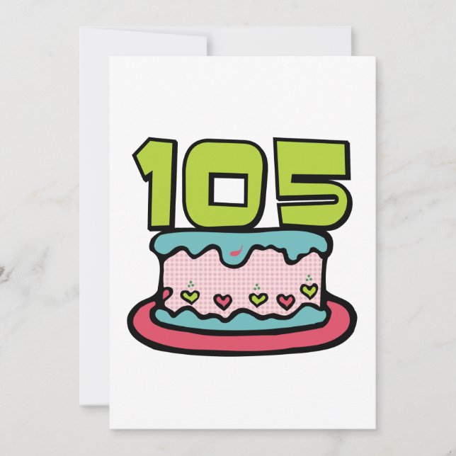 Carte Gâteau d'anniversaire 105 ans (Devant)