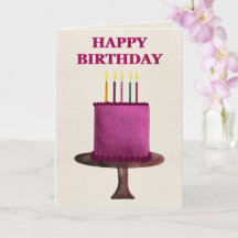 Gâteau d'anniversaire à l'aquarelle Joyeux Anniver