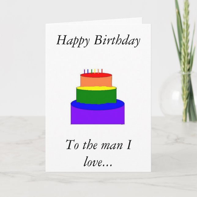 Carte gâteau d'anniversaire arc-en-ciel, Joyeux annivers (Devant)