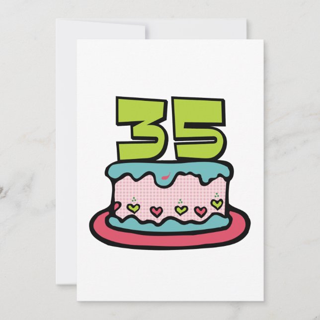 Carte Gâteau d'anniversaire de 35 ans (Devant)