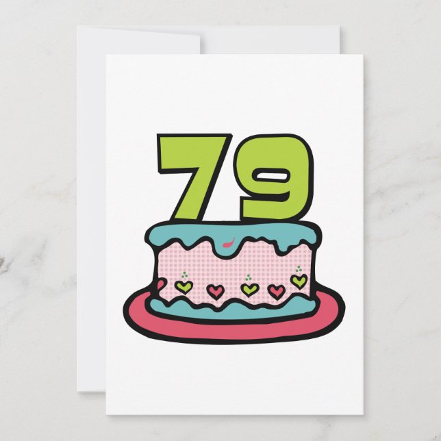 Carte Gâteau d'anniversaire de 79 ans (Devant)