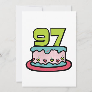 Carte Gâteau d'anniversaire de 97 ans
