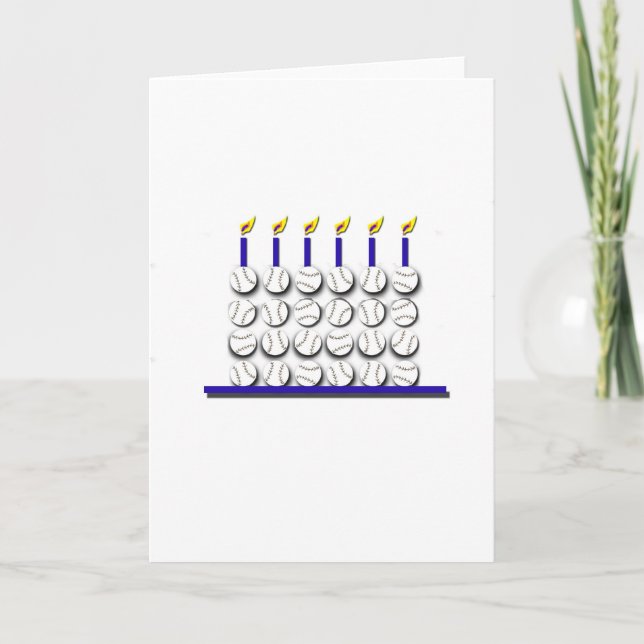 Carte Gâteau d'anniversaire de baseball (Devant)