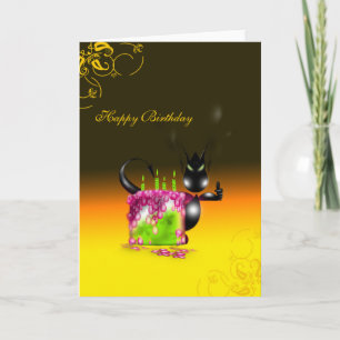 Carte Gâteau d'anniversaire de dragon de bébé de joyeux