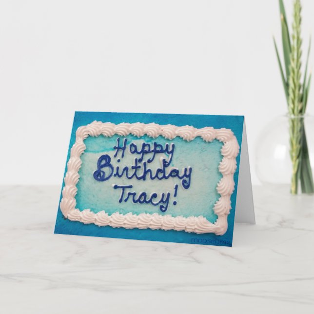 Carte Gâteau d'anniversaire de Tracy en 2016 (Devant)
