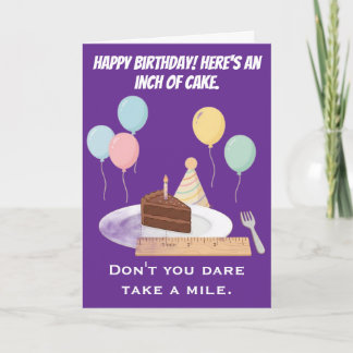 Carte Gâteau d'anniversaire drôle Donnez un pouce, prene