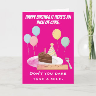 Carte Gâteau d'anniversaire drôle Donnez un pouce, prene