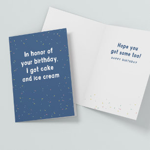 Carte Gâteau d'anniversaire drôle joyeux anniversaire