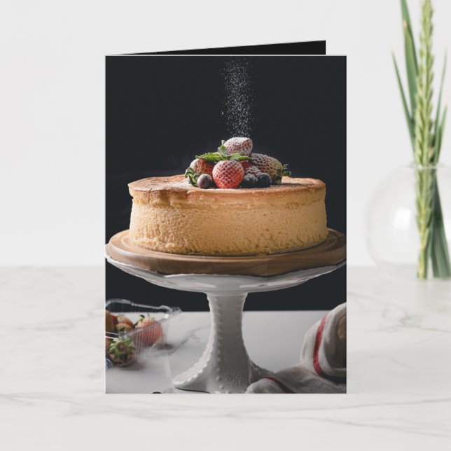 Carte Gâteau d'anniversaire élégant (Devant)