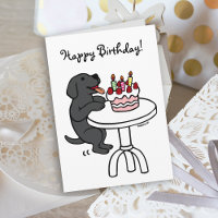 Gâteau d'anniversaire Labrador noir Dessin animé S