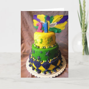 Carte Gâteau de 21 mardi gras