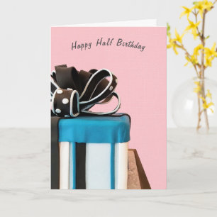 Carte Gâteau de demi-anniversaire