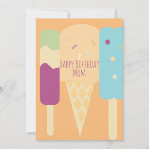 Carte Gâteau de glace varié d'été Sprinkles Anniversaire