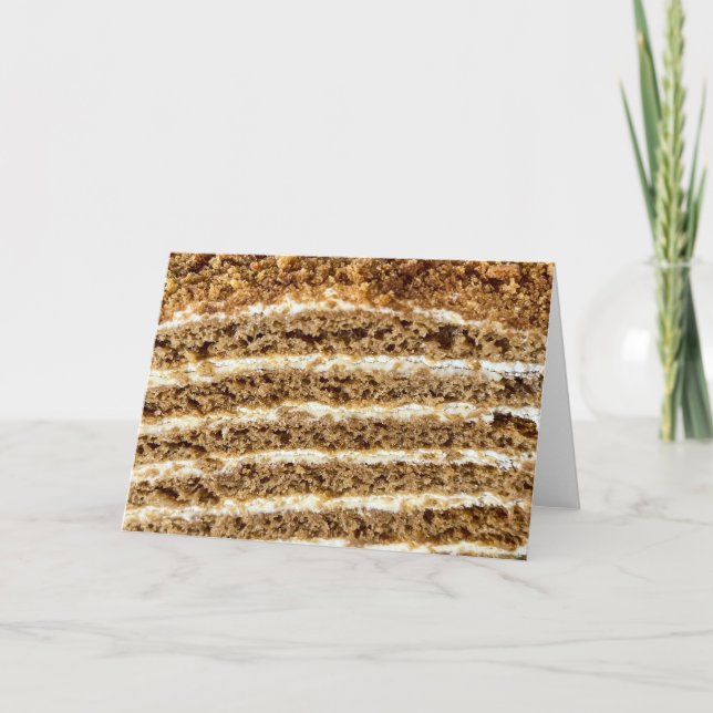 Carte Gâteau de miel Medovik Abstrait (Devant)