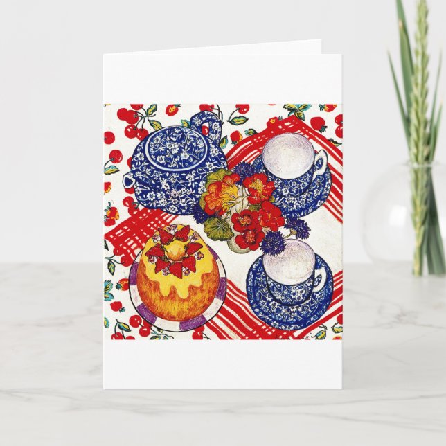 Carte Gâteau et thé (Devant)