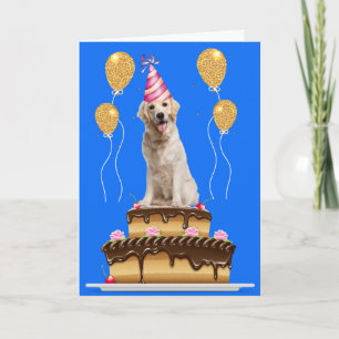 Carte Gâteau Jaune Et Gâteau D'Anniversaire