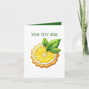 Carte Gâteau sec au citron mignon personnalisable