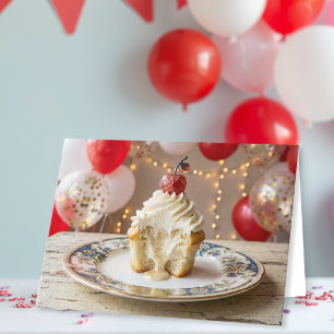 Carte Gâteau Vanillé Fantaisiste   Anniversaire de Tante