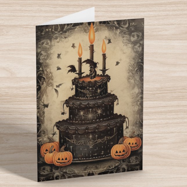 Carte Gâteau vintage d'Halloween (Créateur téléchargé)