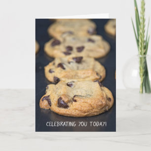 Carte gâteaux aux pépites de chocolat d'anniversaire