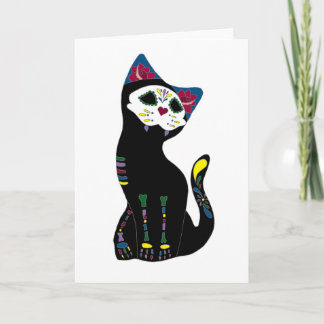 Carte "Gato Muerto" Dia De Los Muertos Cat