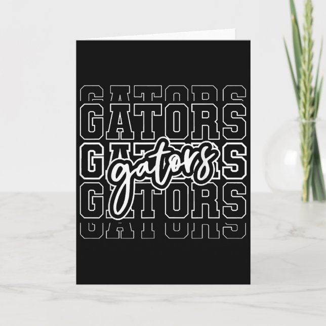 Carte Gators Name Team Backto School Heart For Men Women (Devant)