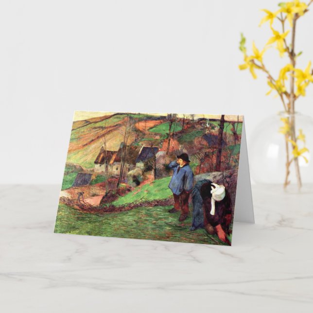 Carte Gauguin - Paysage breton (Fleur jaune)