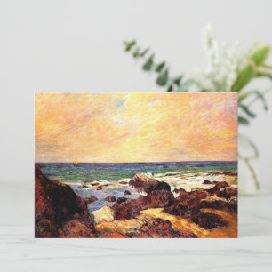 Carte Gauguin - Roches et Mer, beaux-arts,